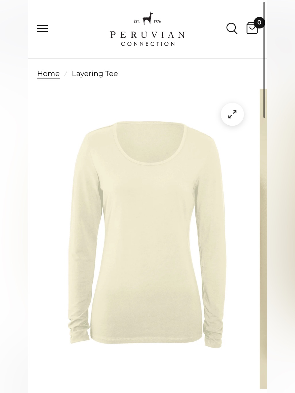 Peruvian Connection Layering Top In Ivory